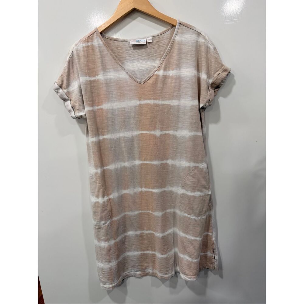 Belle Beach Kim Gravel Tie Dye Stripe Dress L